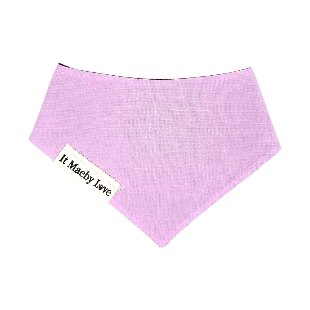 Plum Pudding Plaid/Fruitcake Reversible Dog Bandana