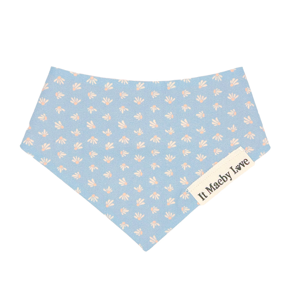 He Loves Me Not/Peach Woven Reversible Dog Bandana