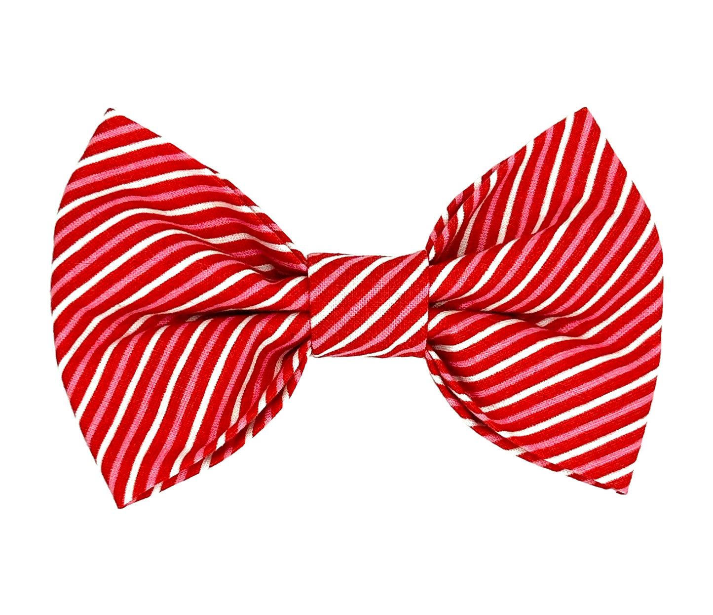 Heart Candy Stripes Pet Bow Tie
