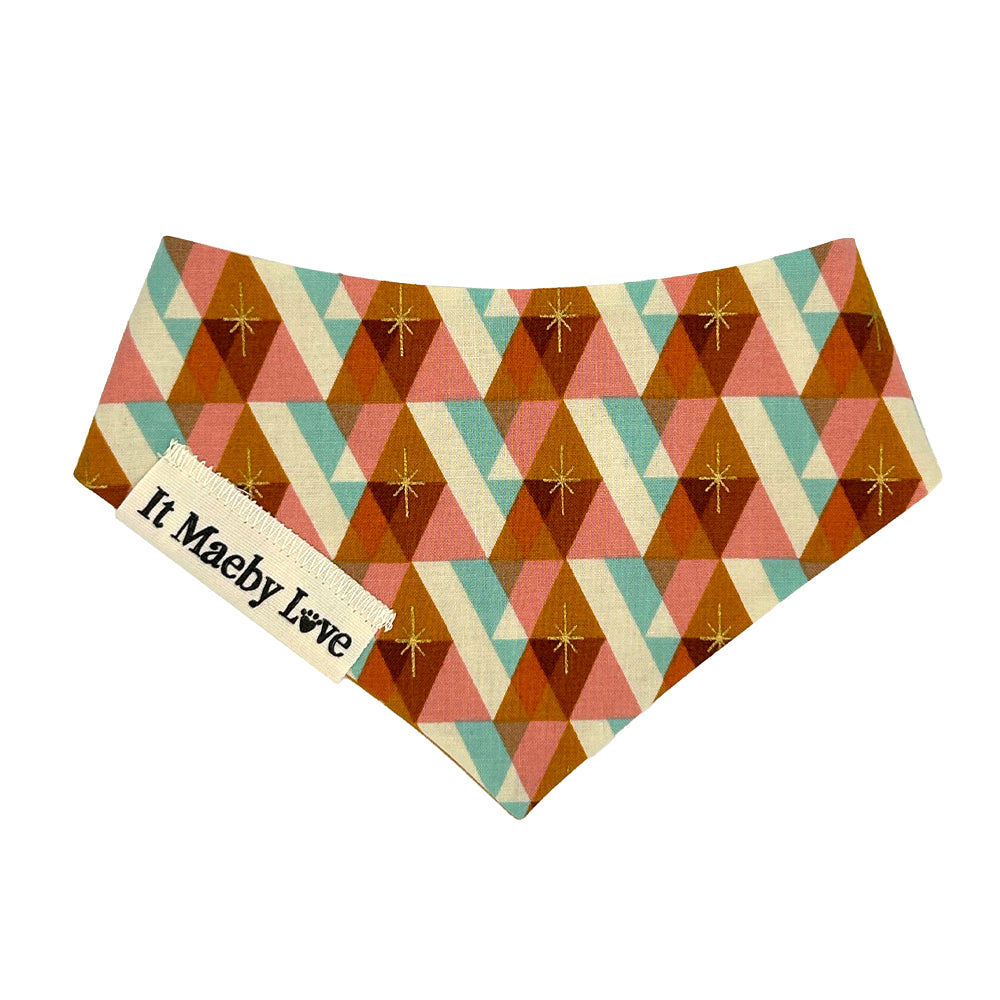 Darling Deer/Honey Facet Reversible Dog Bandana