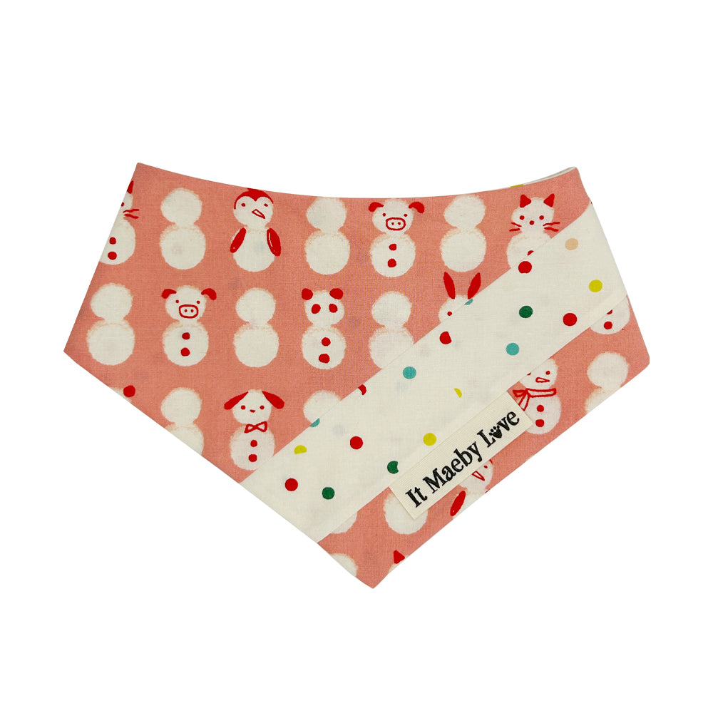 Jolly Snow Babies/Hole Punch Patchwork Pattern Reversible Dog Bandana