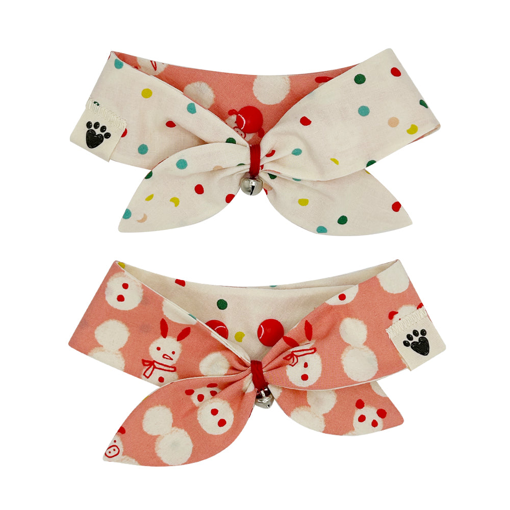 Jolly Snow Babies/Hole Punch Reversible Dog Neckerchief