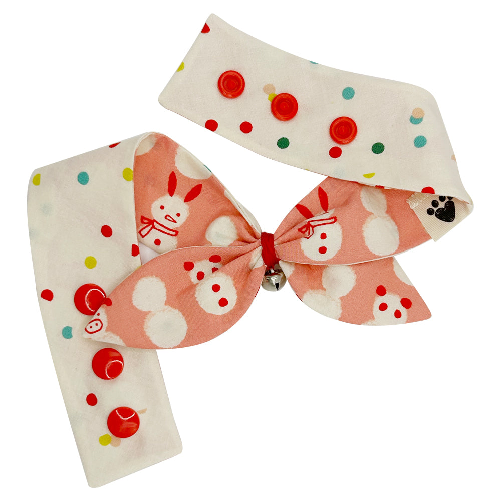 Jolly Snow Babies/Hole Punch Reversible Dog Neckerchief