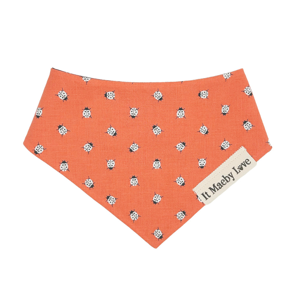 Ladybug Luck/Tuxedo Dandelions Reversible Dog Bandana