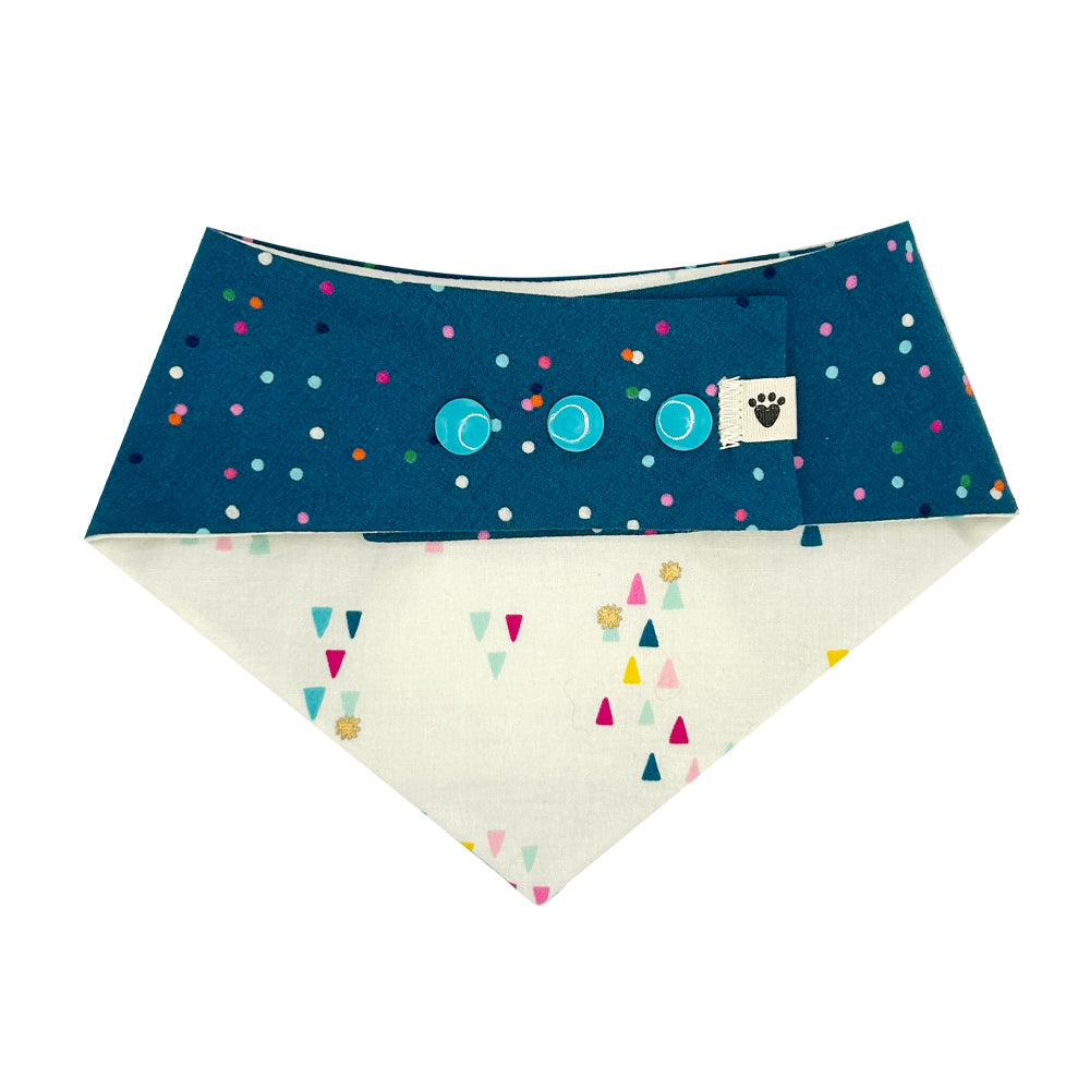Let's PAWty! Teal Dog Bandana