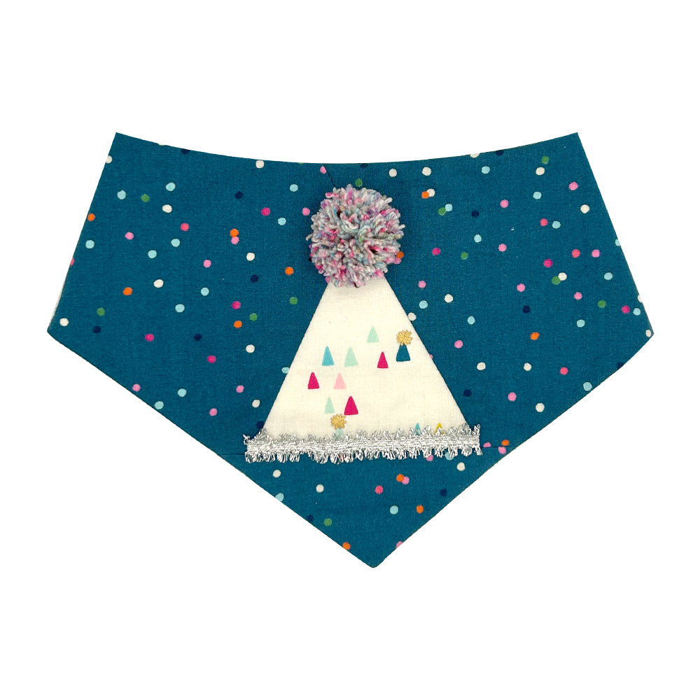Let's PAWty! Teal Dog Bandana