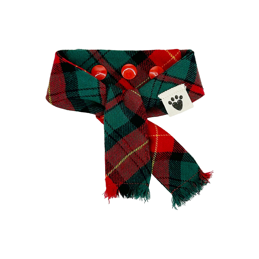 Pajama Plaid Dog Scarf