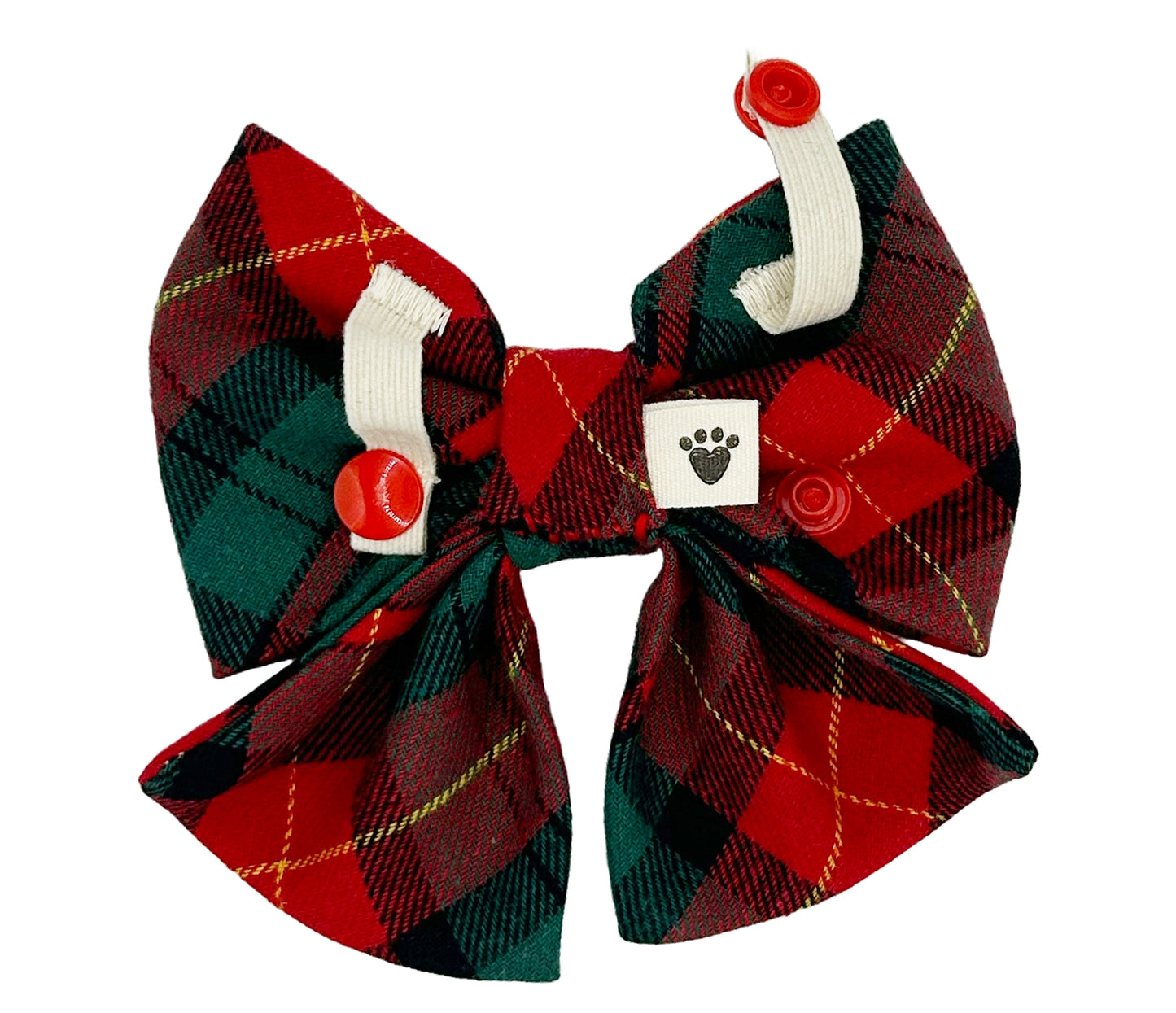Pajama Plaid Pet Sailor Bow Tie