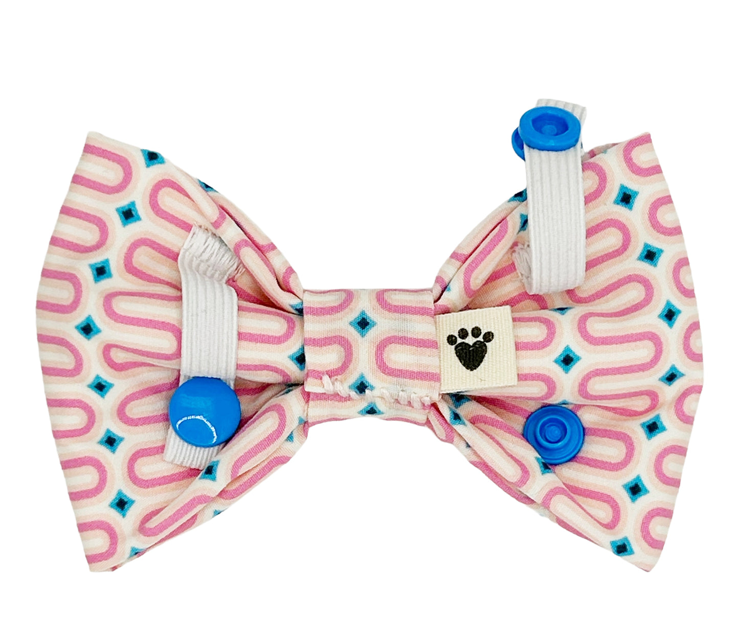 Pink Squiggles Pet Bow Tie