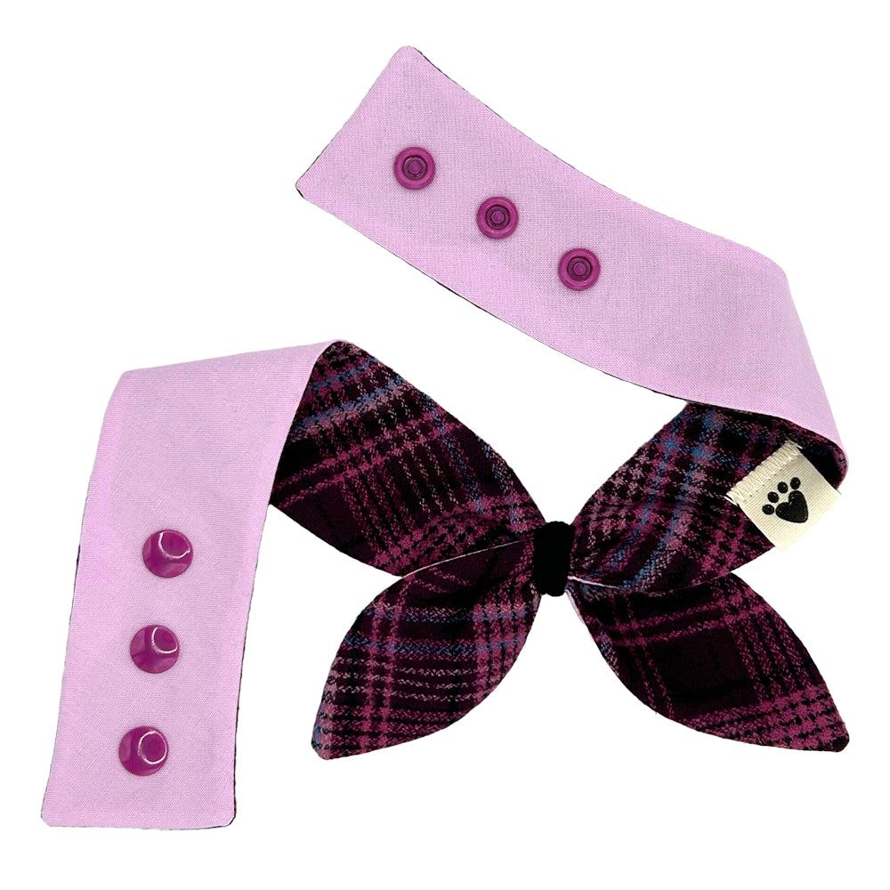 Plum Pudding Plaid/Fruitcake Reversible Dog Neckerchief