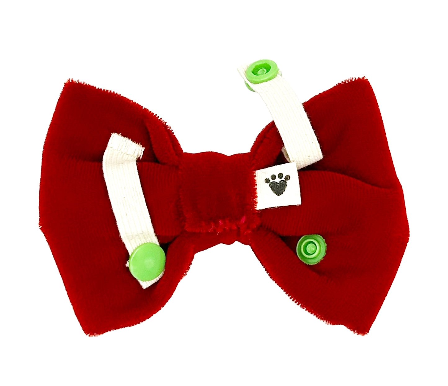 Cardinal Red Velvet Pet Bow Tie