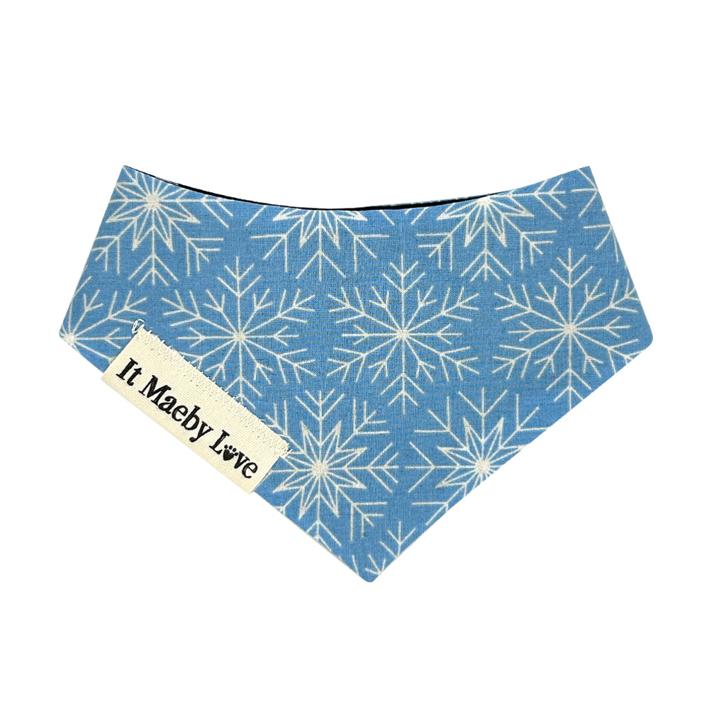 Ski Peeps/Winterglow Snowflakes Reversible Dog Bandana