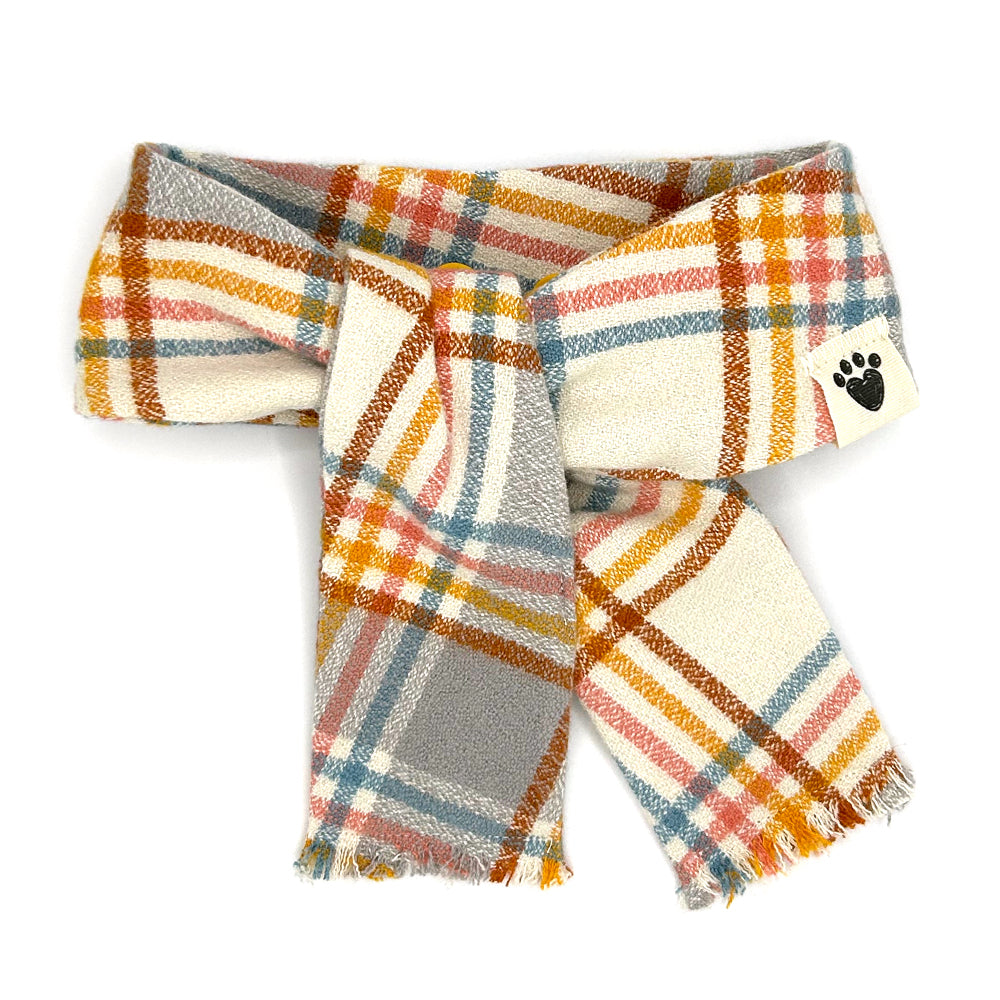 Spiced Plaid Dog Scarf