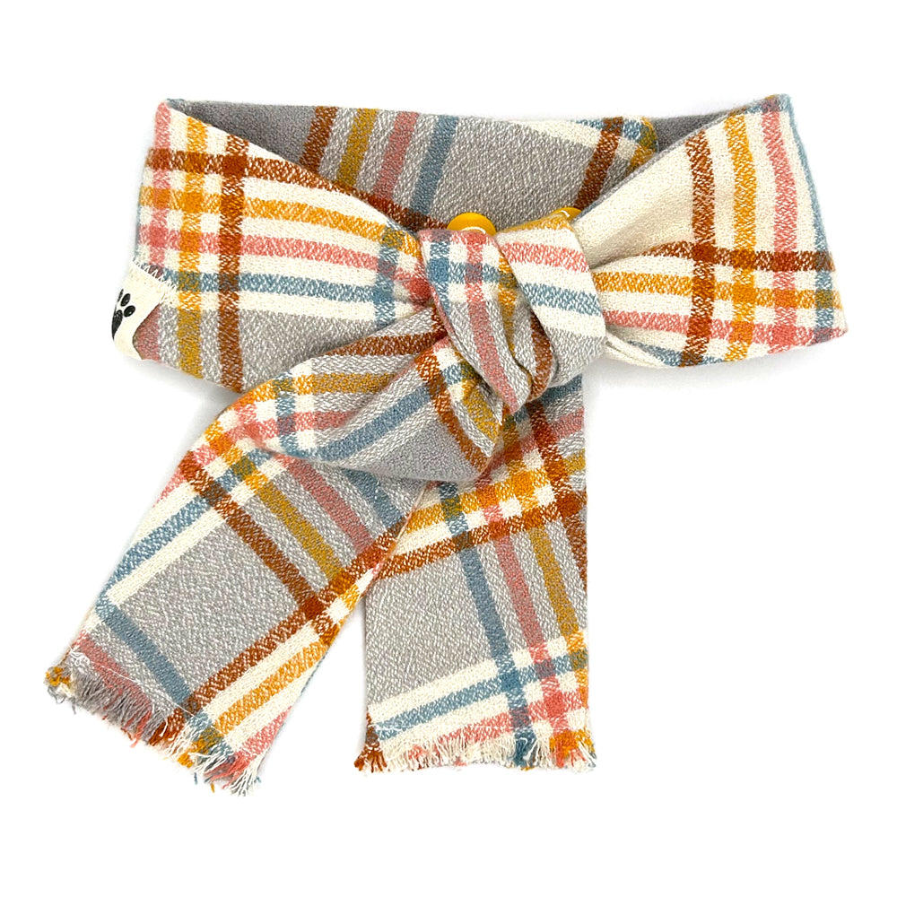 Spiced Plaid Dog Scarf
