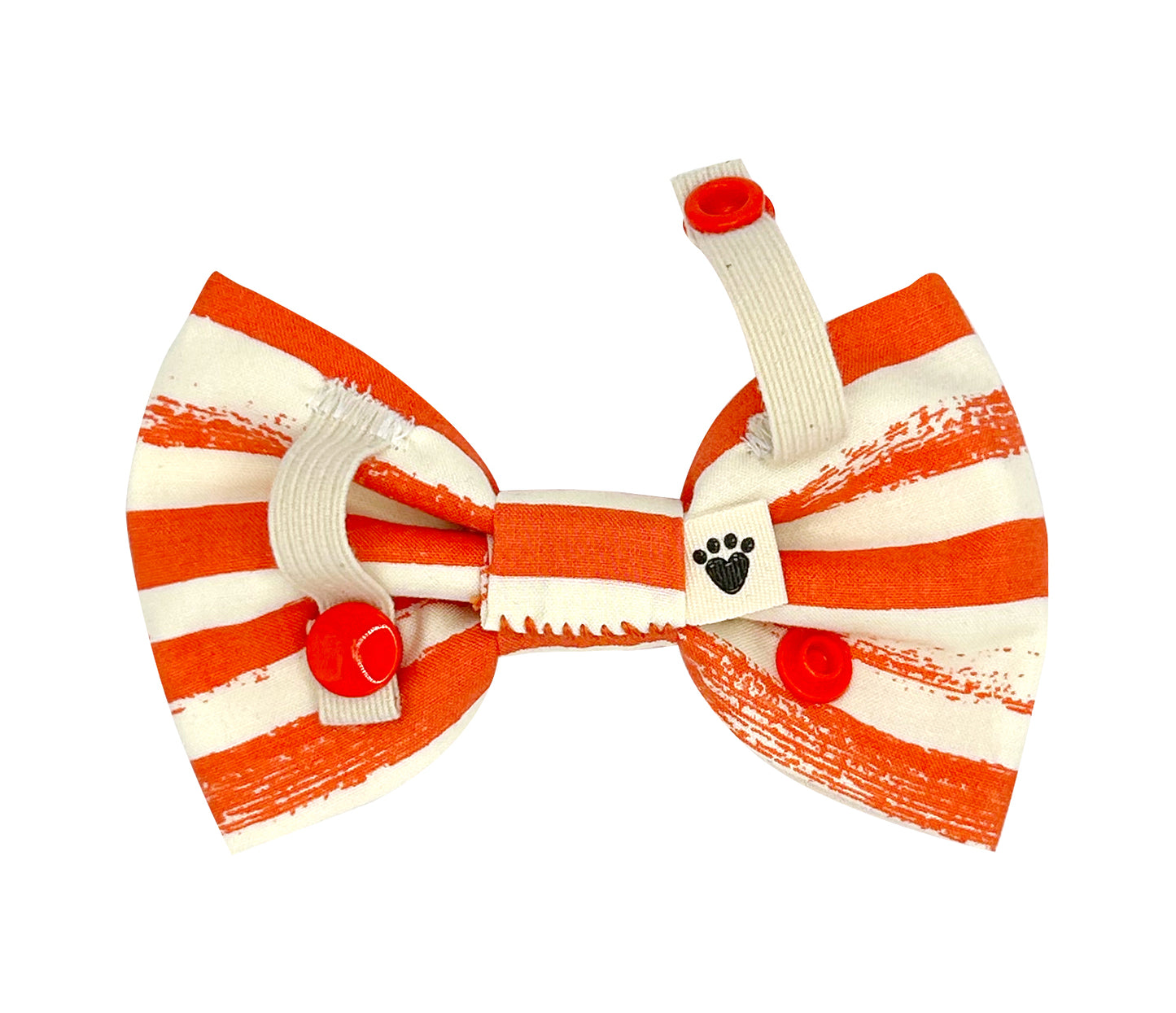 Tangerine Stripe Pet Bow Tie