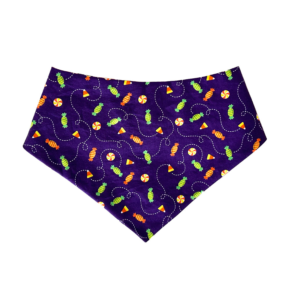 Spooky Spots/Trick or Treat? Patchwork Pattern Reversible Dog Bandana