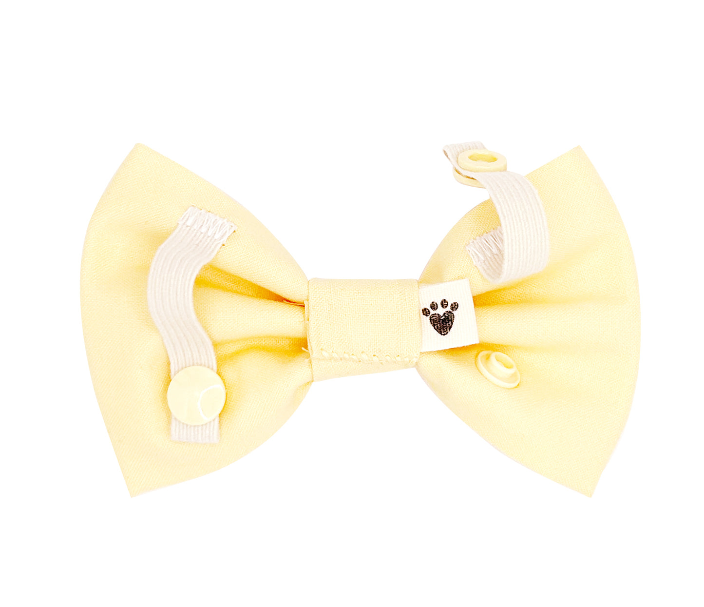 Waggy Shaggy White Pet Bow Tie
