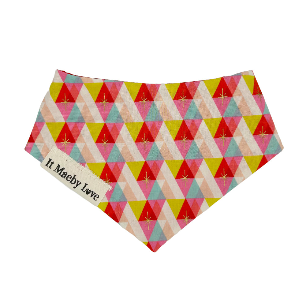 Darling Deer Ruby/Ruby Facet Reversible Dog Bandana
