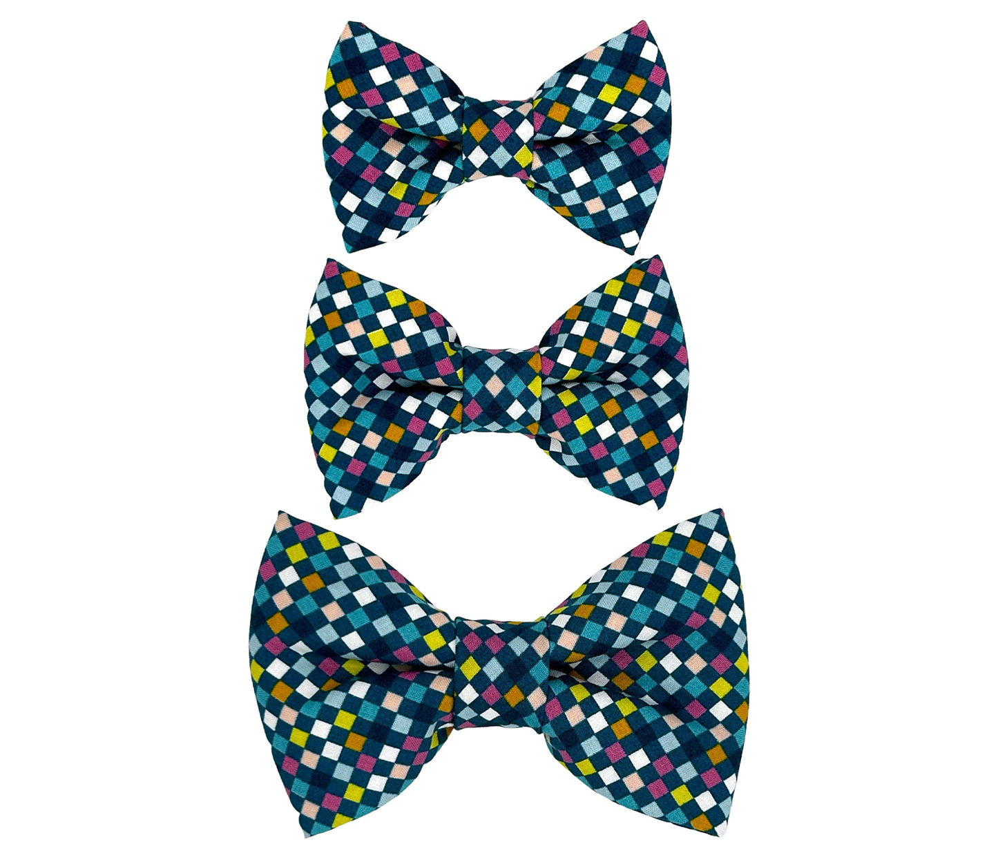90s Checks Pet Bow Tie