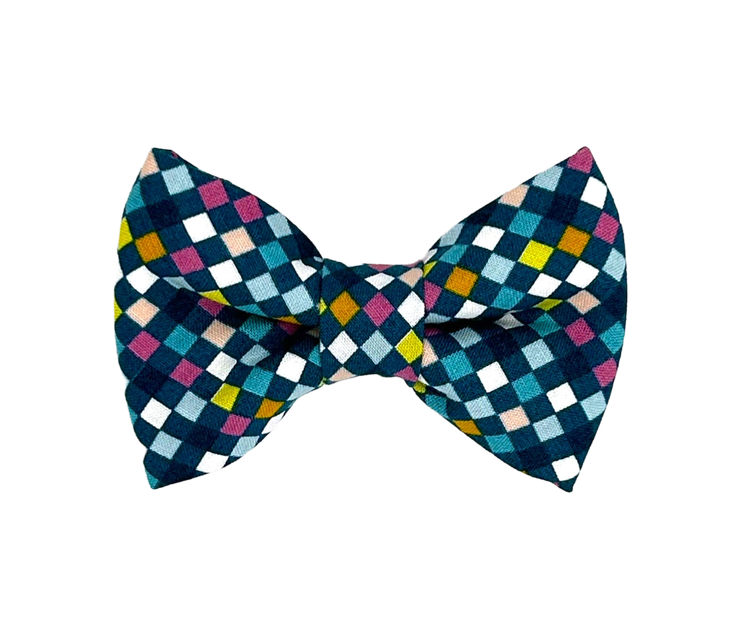 90s Checks Pet Bow Tie