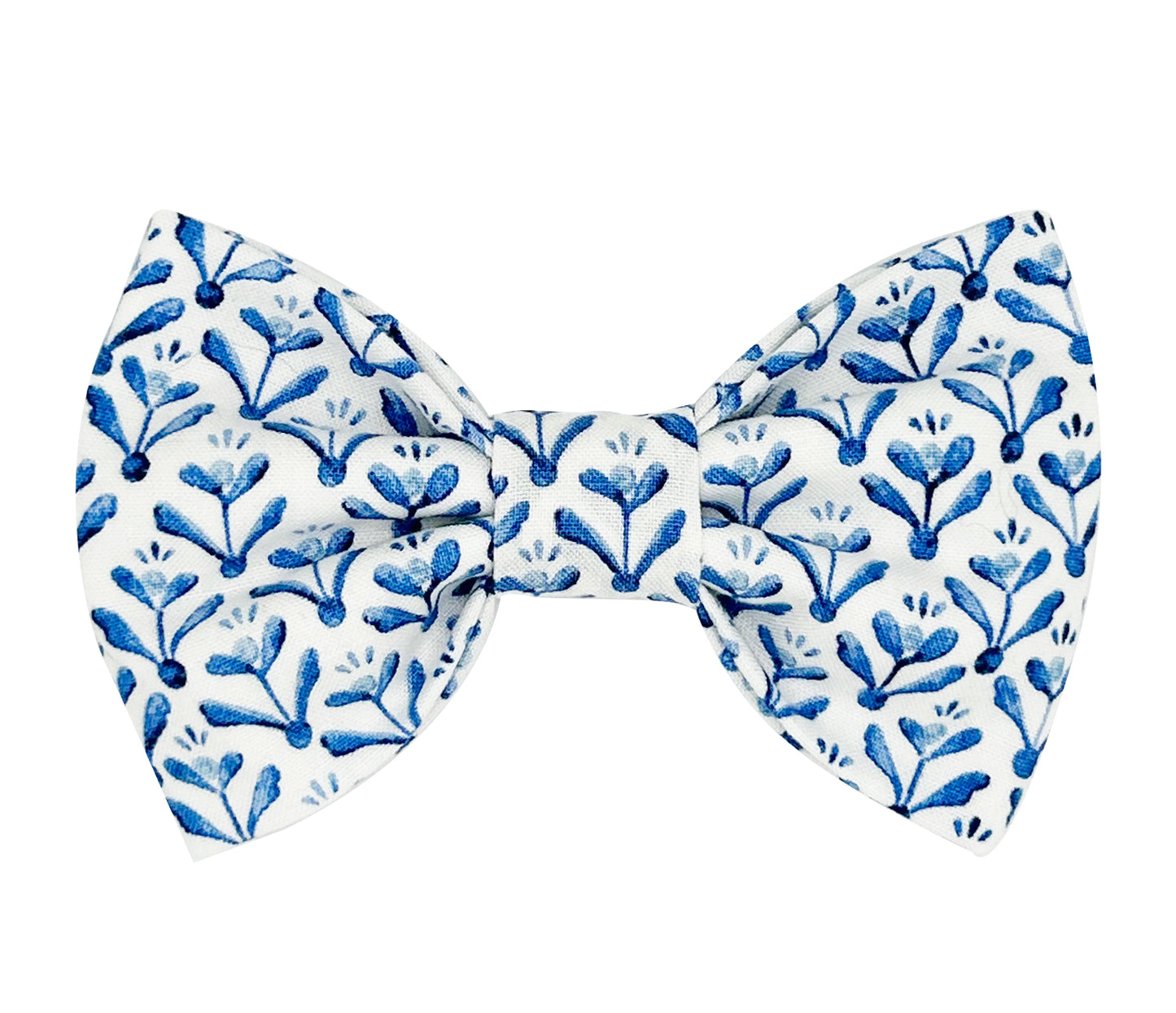 Bone-afide Blue Floral Pet Bow Tie