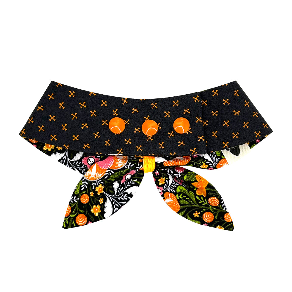 Free Spirit/Spooky ‘N Sweet Crossed Bones Reversible Dog Neckerchief