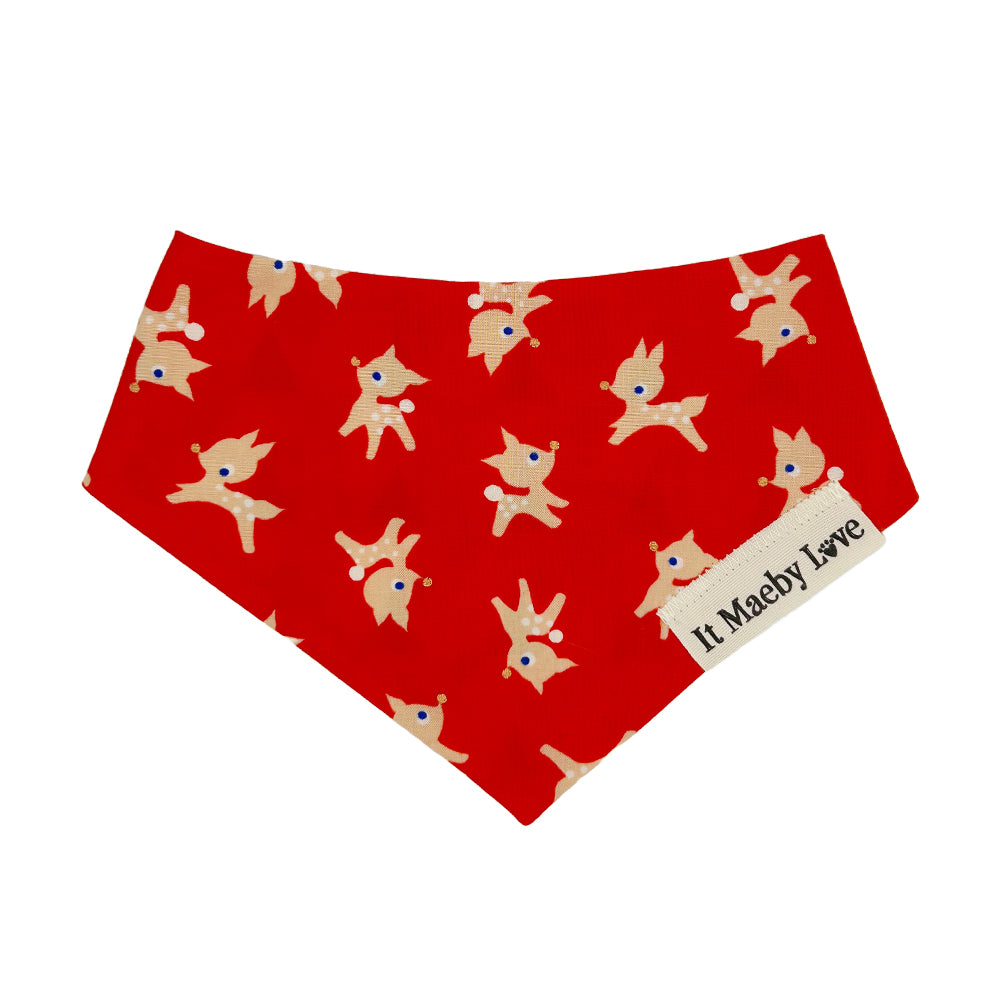 Darling Deer Ruby/Ruby Facet Reversible Dog Bandana