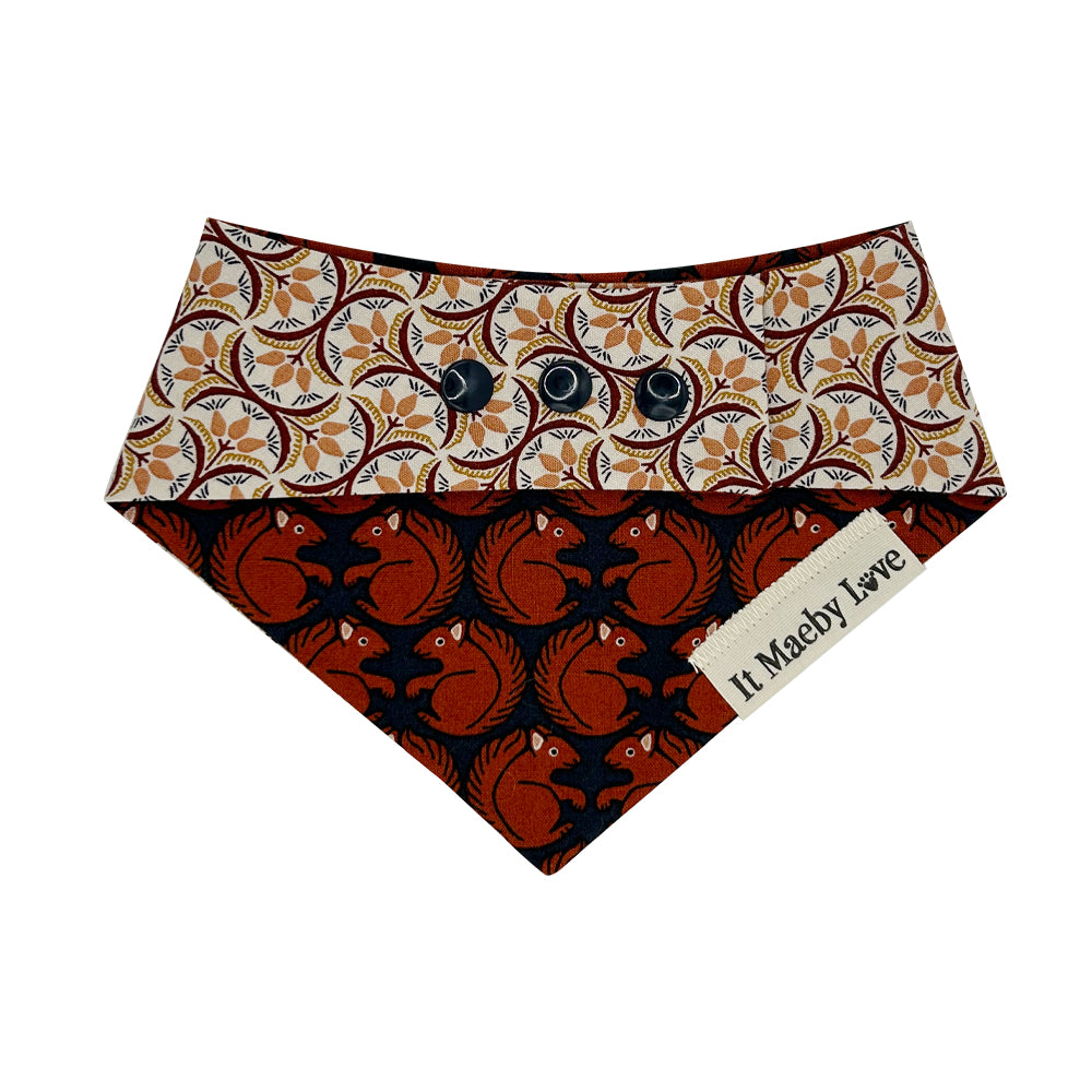 Squirrel Patrol/Enchanted Fall Day Reversible Dog Bandana