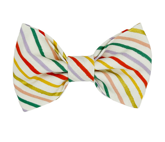 Fall Stripes Pet Bow Tie