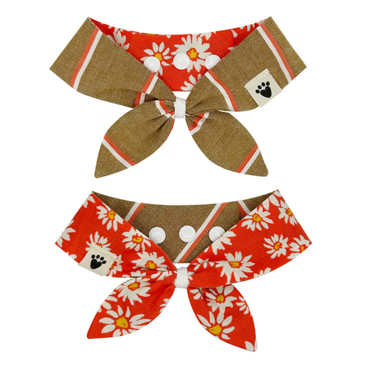 Fruit Punch Daisy/Neo-PAW-litan Reversible Dog Neckerchief