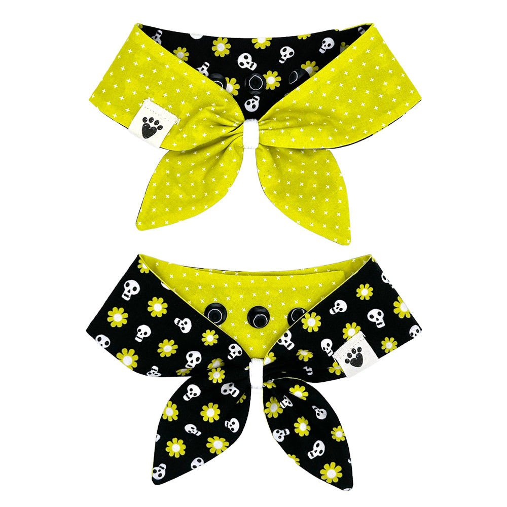 Good Spirits/Spooky Citron Reversible Dog Neckerchief