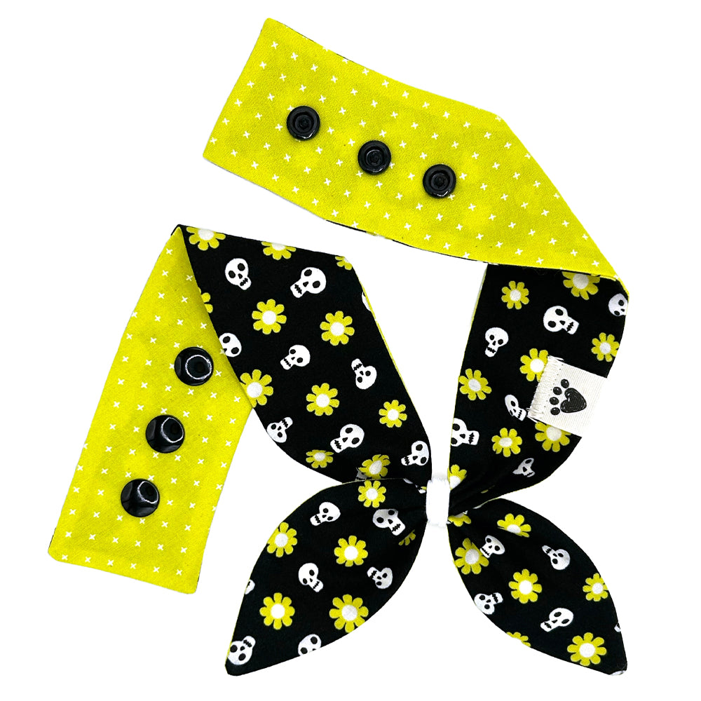 Good Spirits/Spooky Citron Reversible Dog Neckerchief
