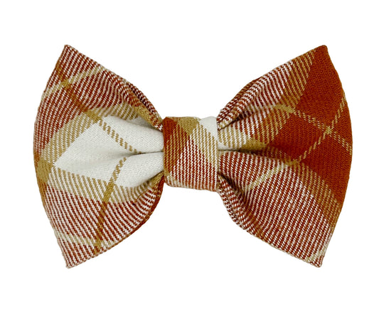 Gratitude Plaid Pet Bow Tie