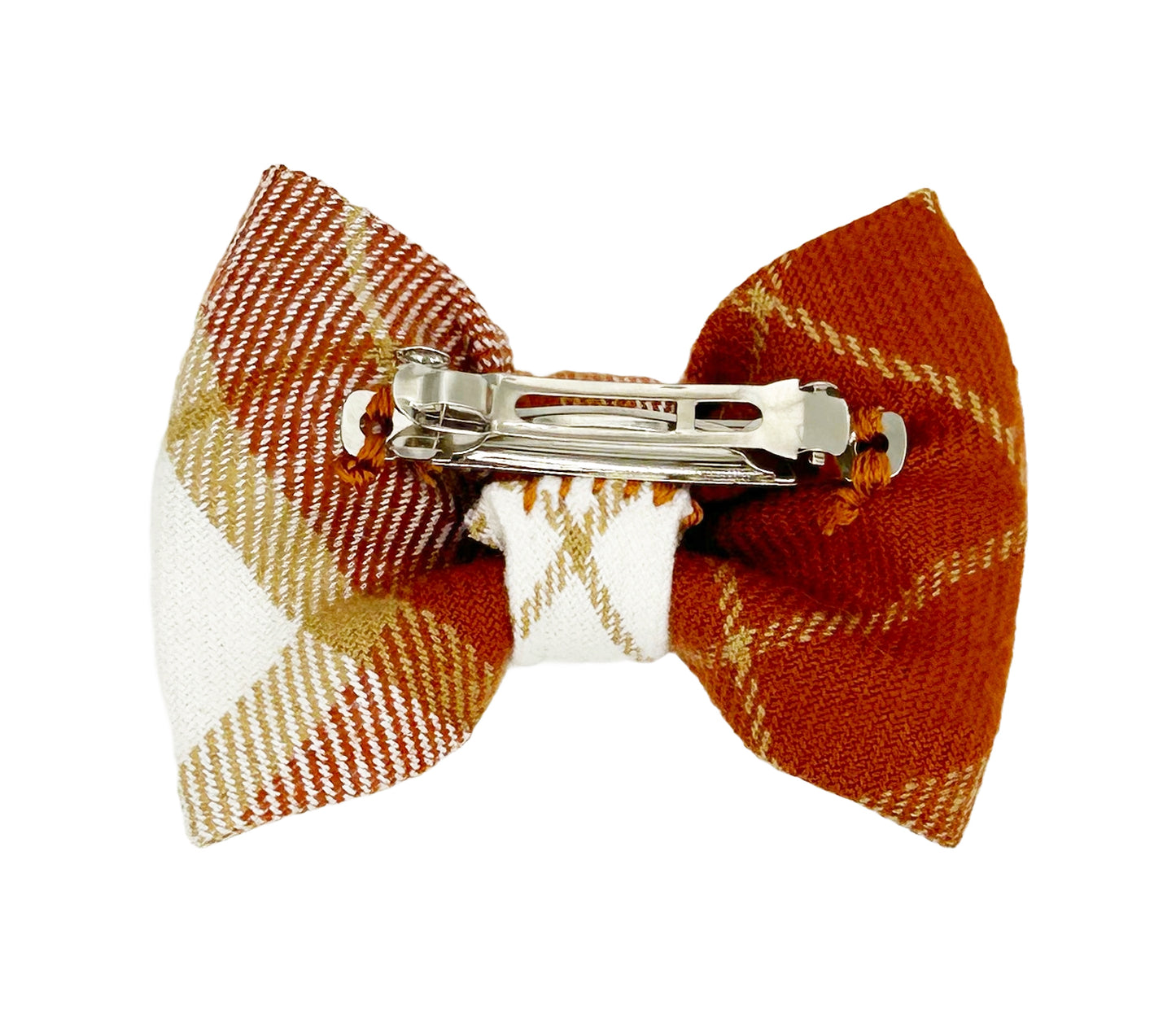 Gratitude Plaid Traditional Pet Hair Bow