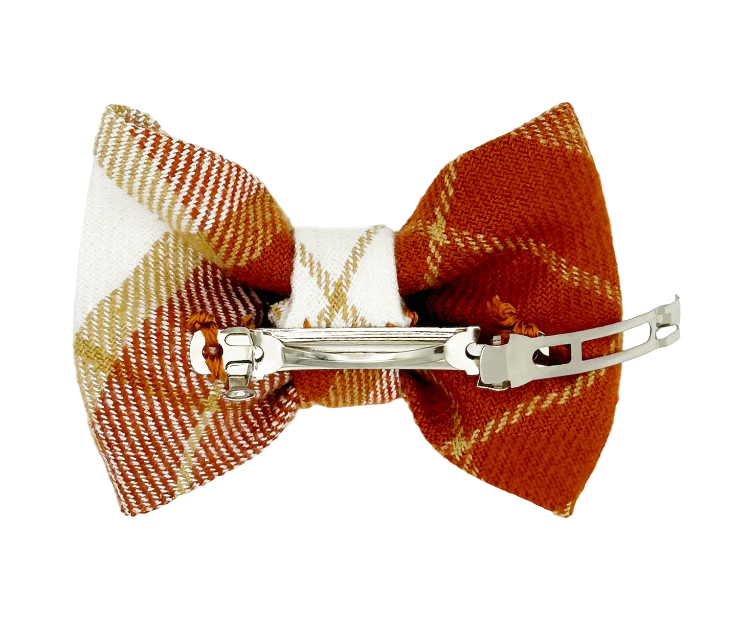 Gratitude Plaid Traditional Pet Hair Bow