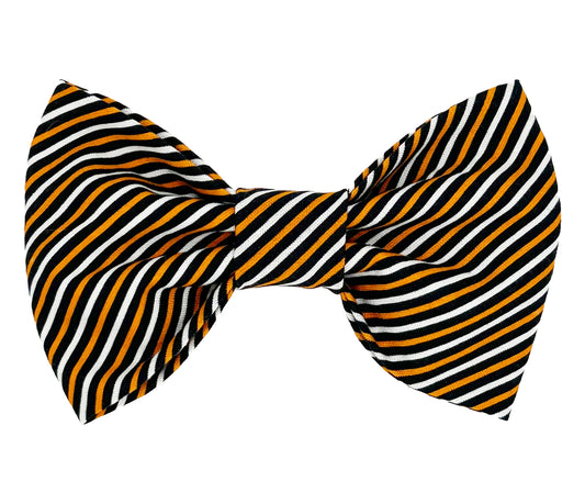 Halloween Stripes Pet Bow Tie