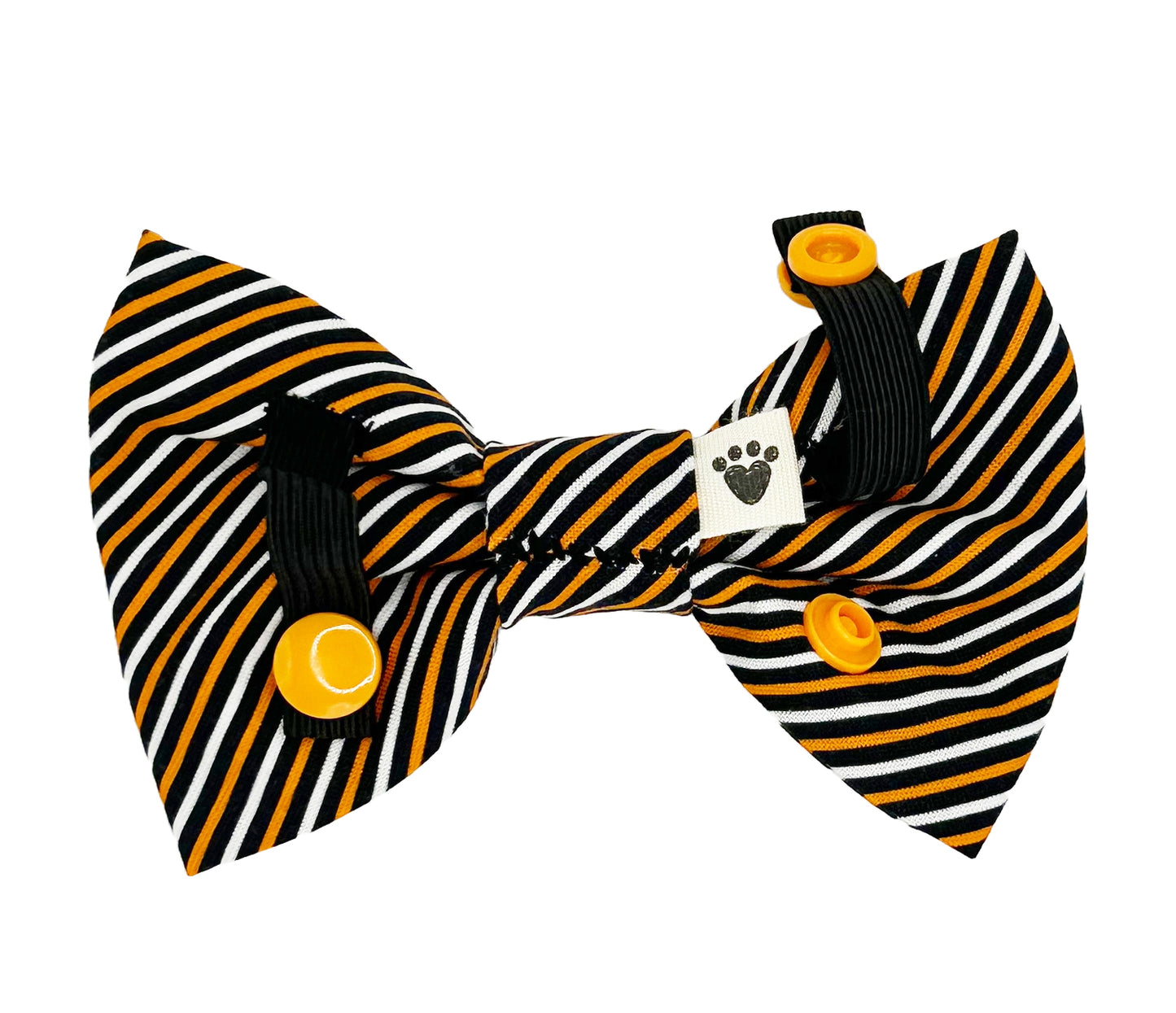 Halloween Stripes Pet Bow Tie