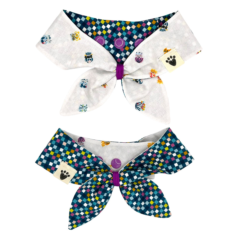 JellyFish/90s Checks Dog Neckerchief