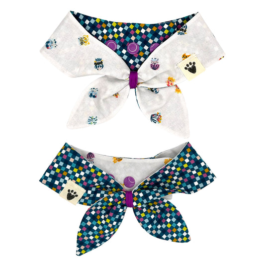 JellyFish/90s Checks Dog Neckerchief