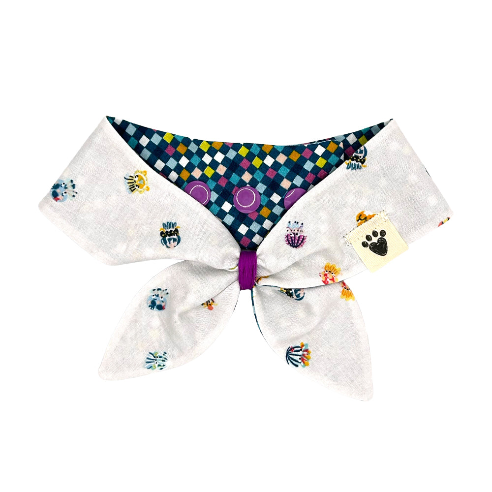 JellyFish/90s Checks Dog Neckerchief
