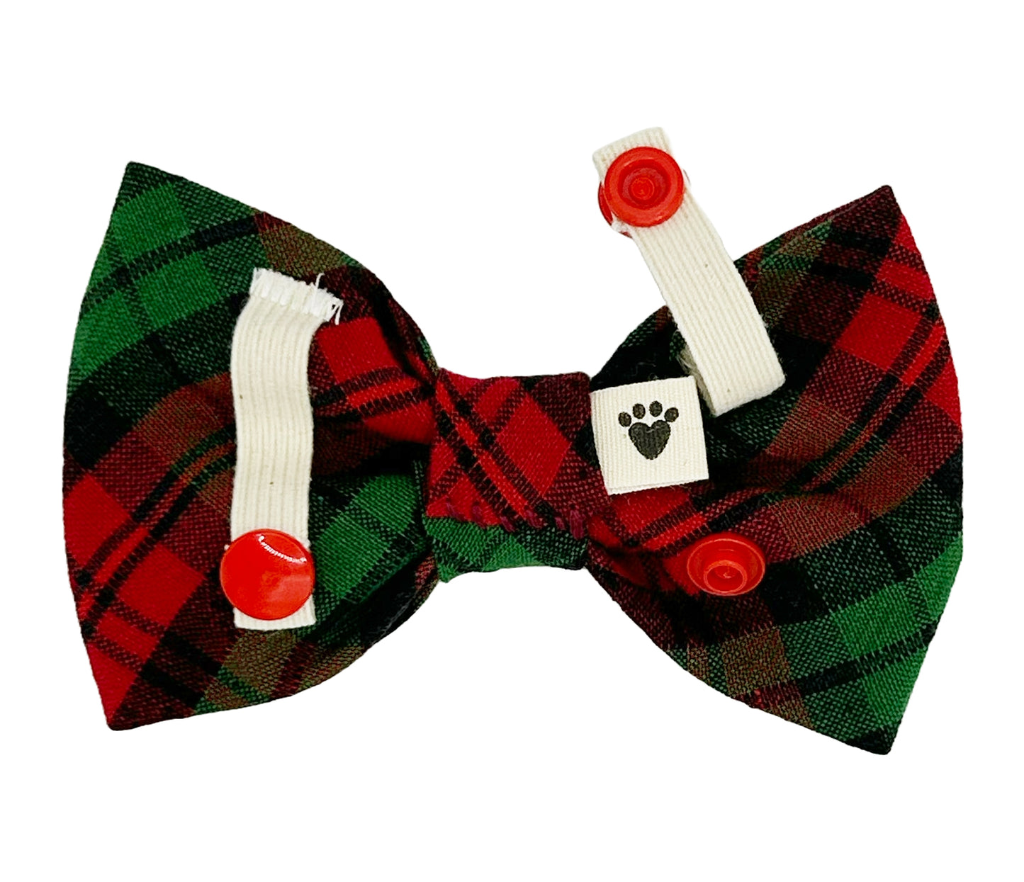 Jingle Paws Plaid Pet Bow Tie