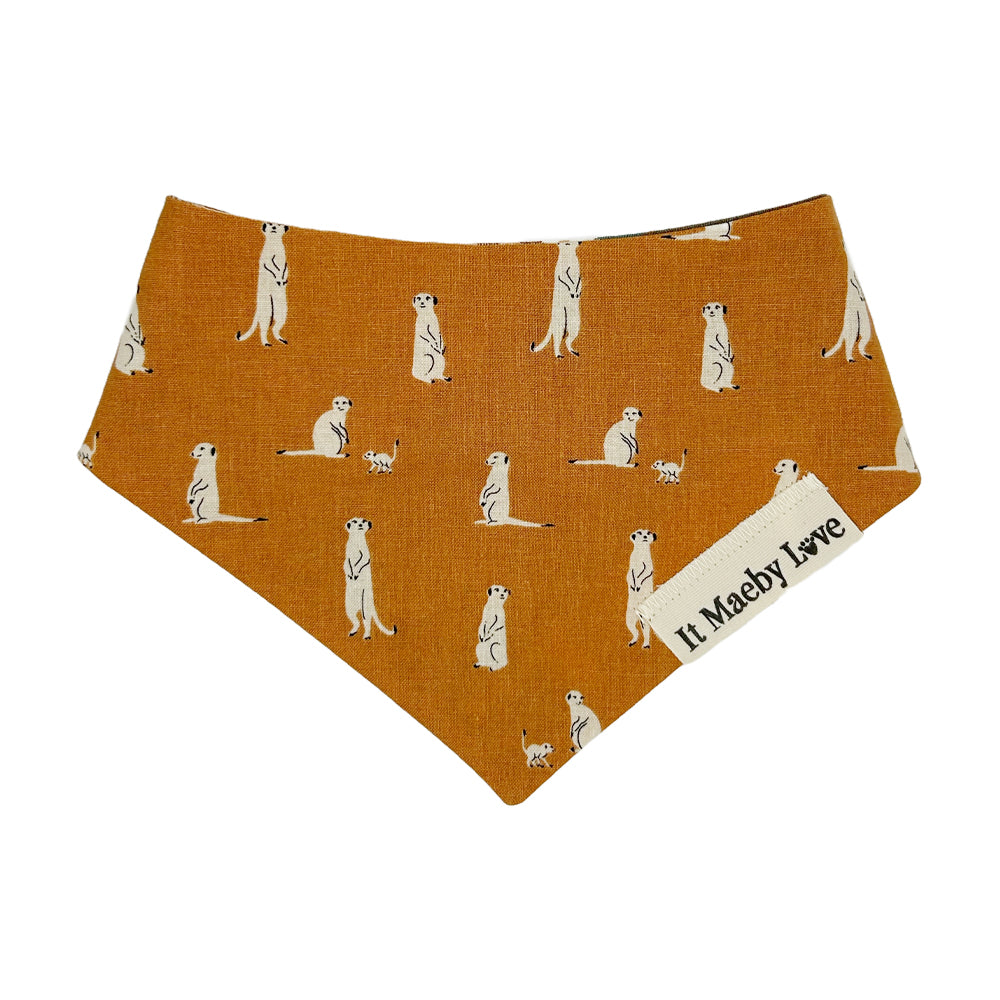 Meerkat Meeting/Watering Hole Plaid Reversible Dog Bandana