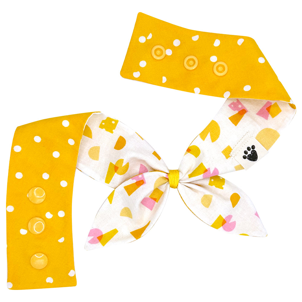 Nacho Average Pup/Easy Brie-zy Canine Reversible Dog Neckerchief