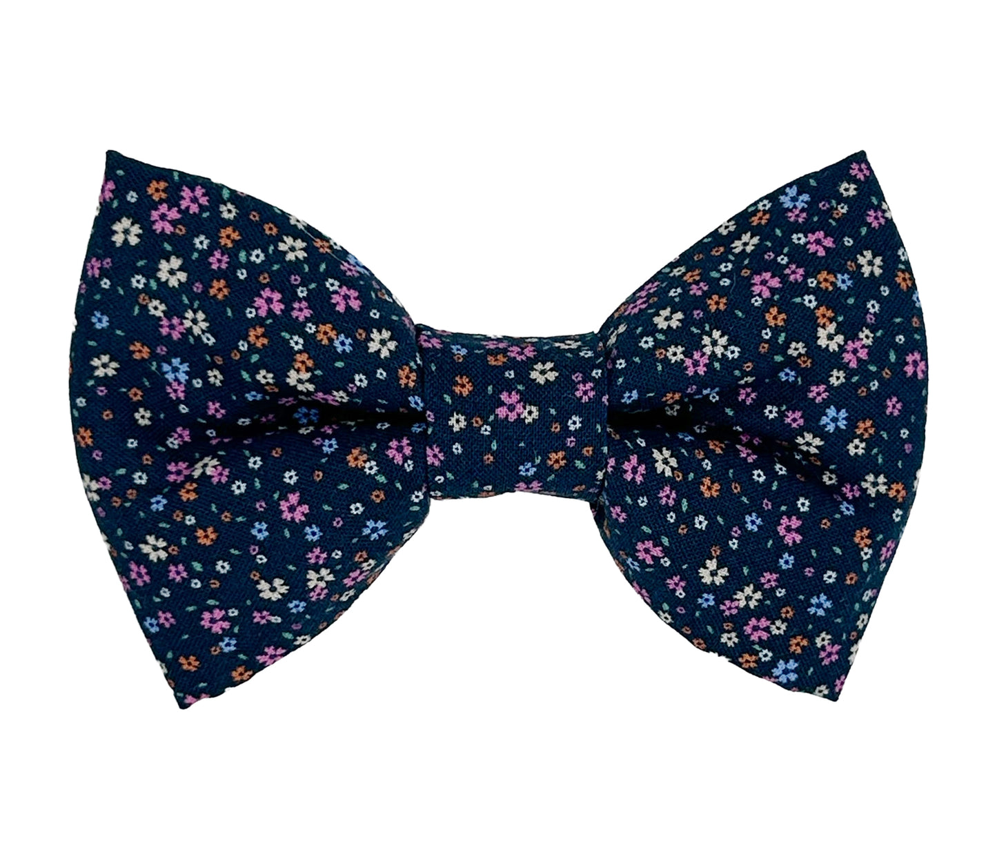 Navy Mini Floral Pet Bow Tie