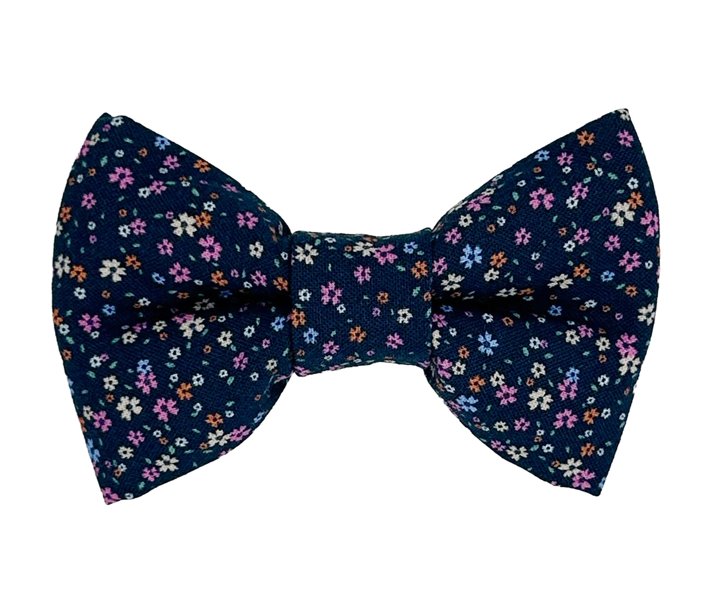Navy Mini Floral Pet Bow Tie