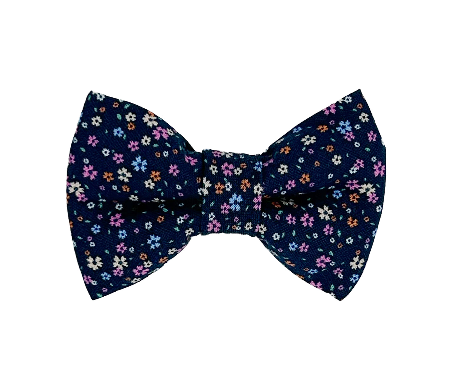 Navy Mini Floral Pet Bow Tie