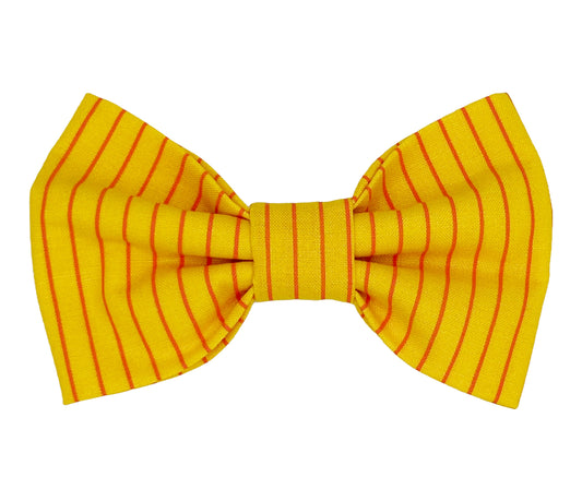 Neon Stripes Pink & Yellow Pet Bow Tie