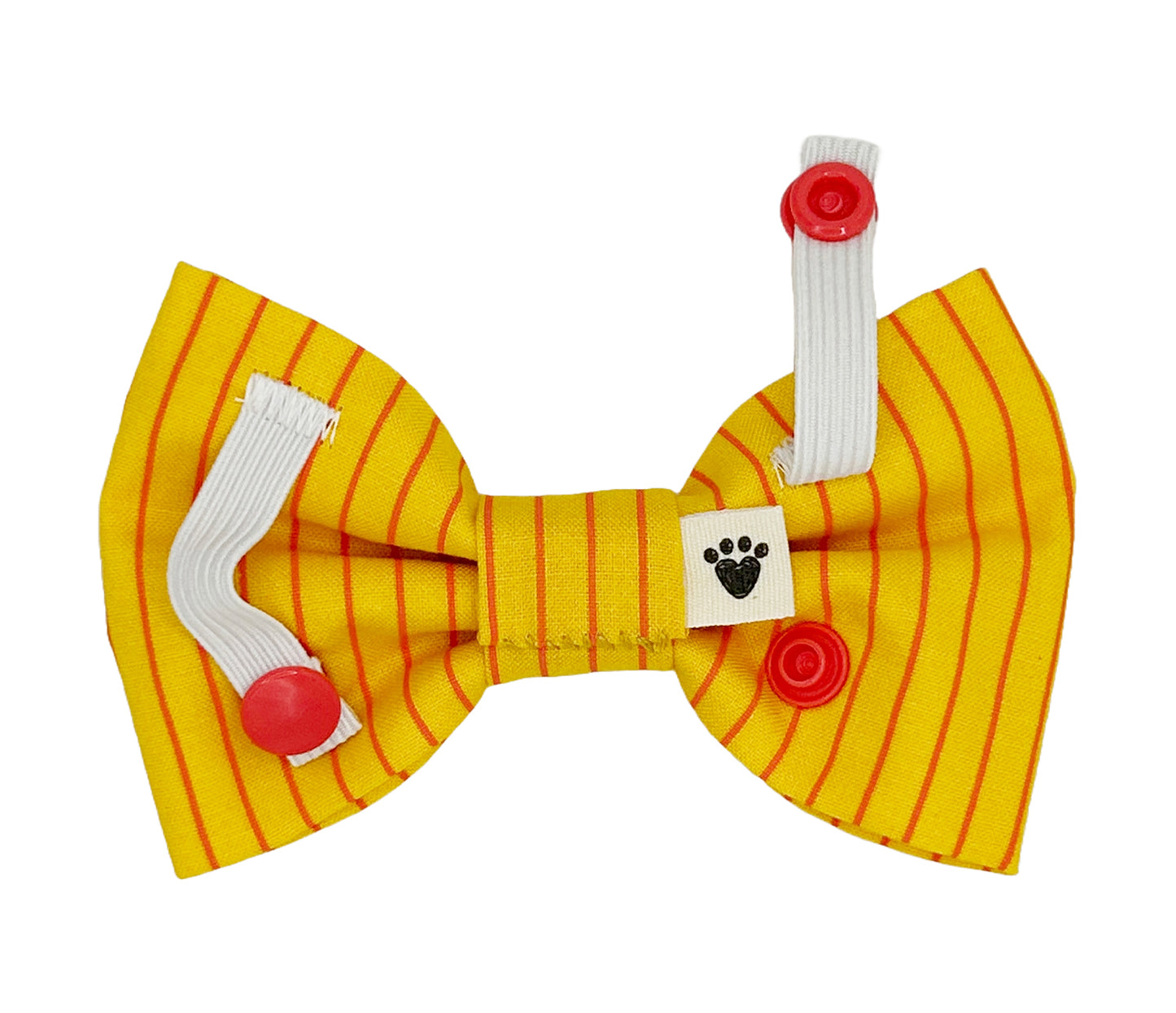 Neon Stripes Pink & Yellow Pet Bow Tie