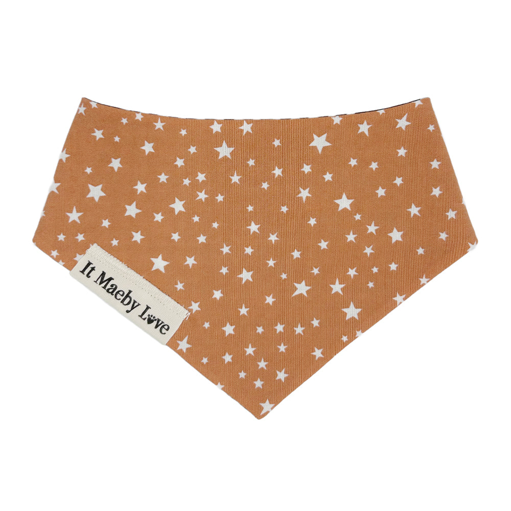 B&W Gingham Pumpkins/Stars on Pumpkin Reversible Dog Bandana