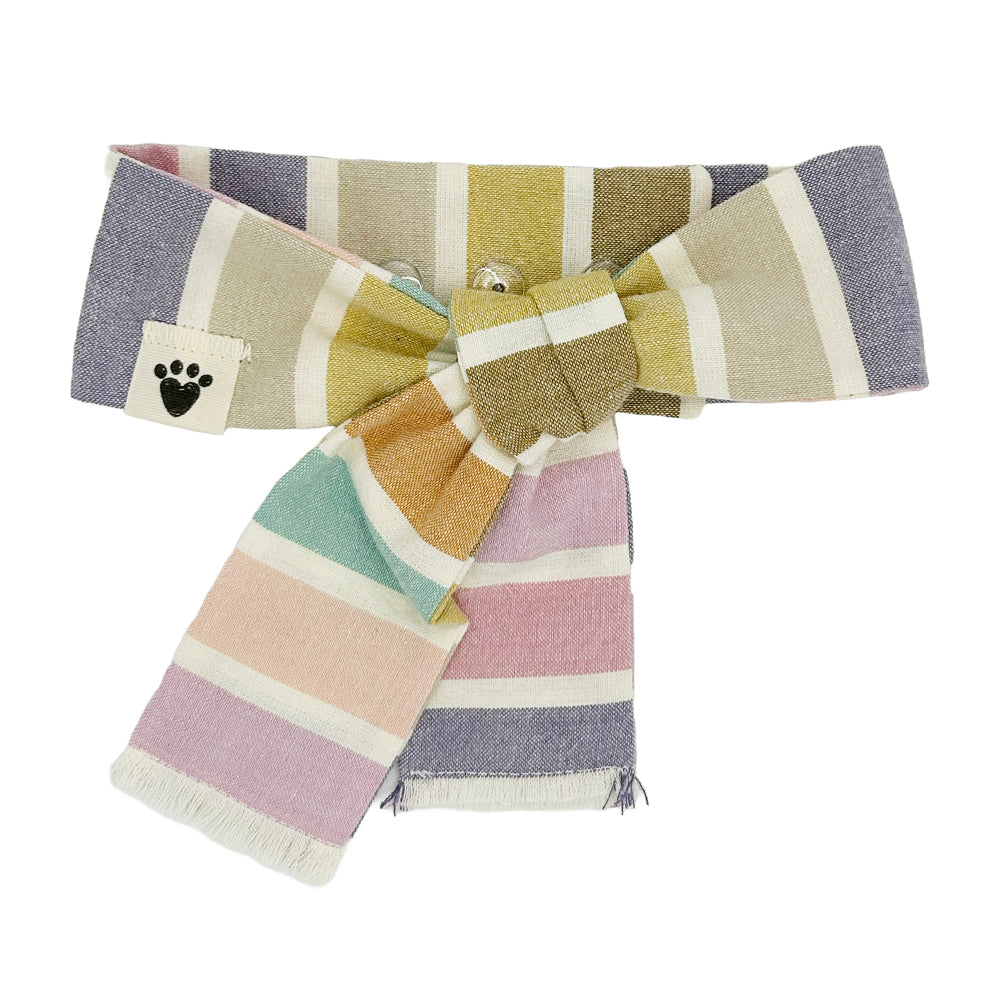 Rainbow Stripes Dog Scarf